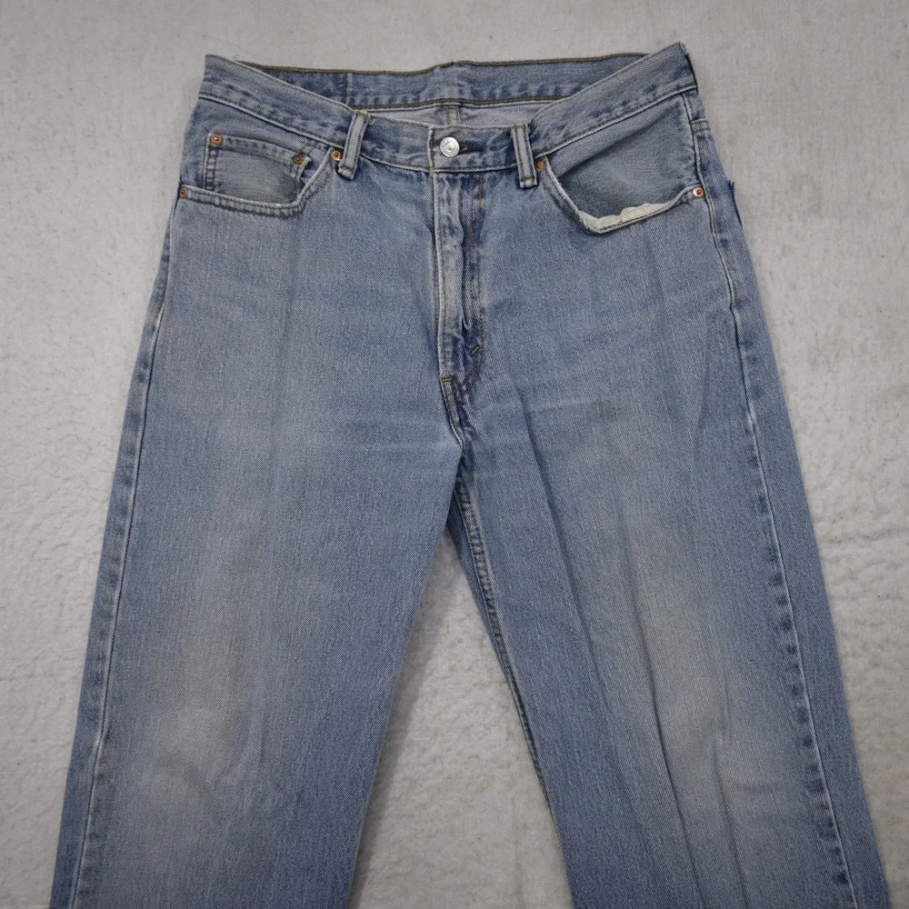 Levi's 550 Jeans Men 34x30 Relaxed Fit Blue Denim‎ Light Wash Tapered Leg